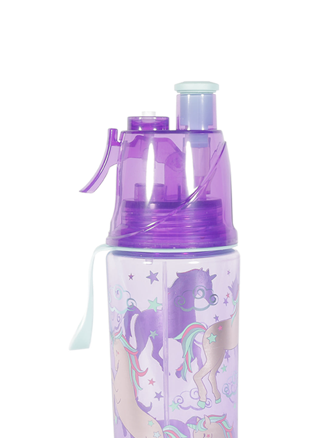 VON CASA Transparent Plastic Water Bottles - Purple, 500Ml