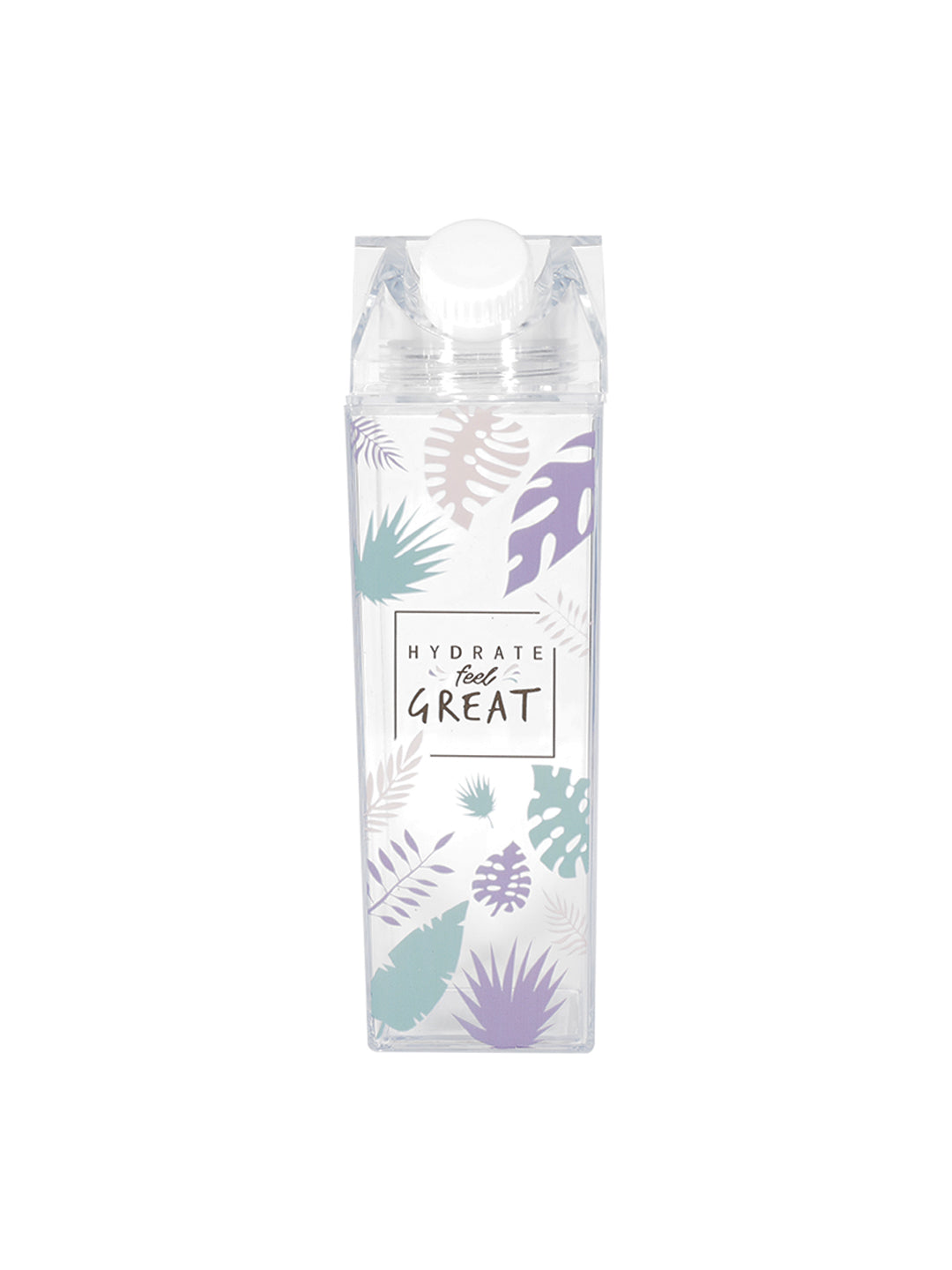 VON CASA "HYDRATE feel GREAT" Plastic Juice Bottles - 500Ml, Transparent