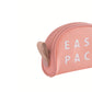 VON CASA D Shaped Plastic Travel Pouch - Peach