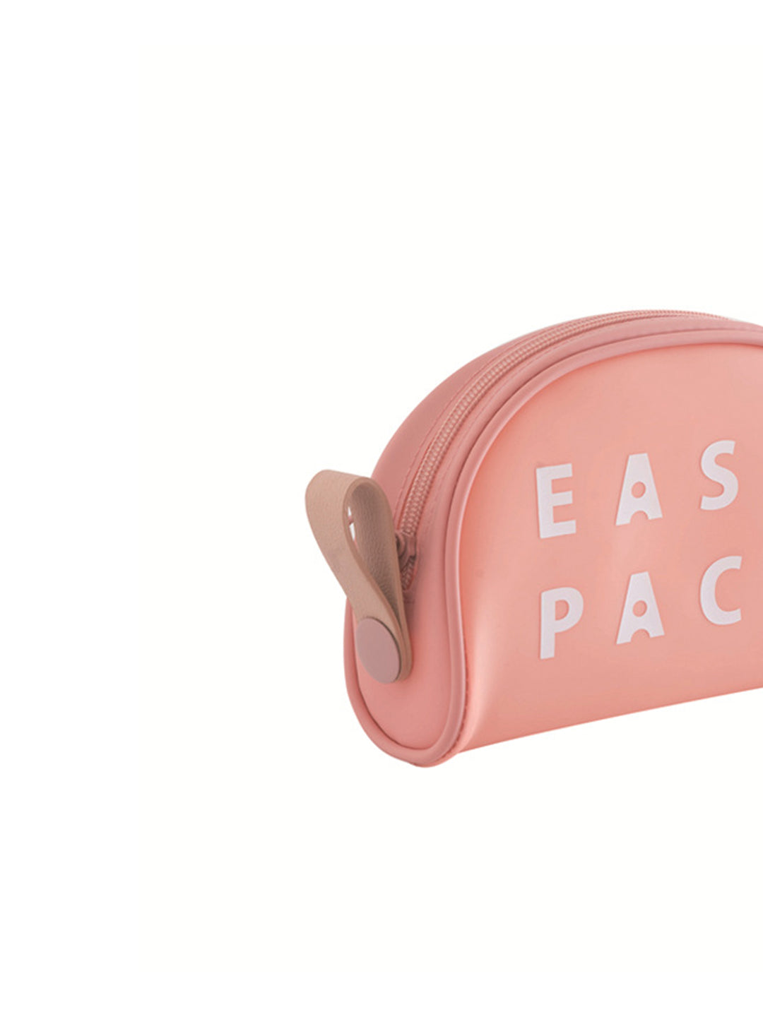 VON CASA D Shaped Plastic Travel Pouch - Peach