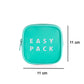 VON CASA Square Plastic Travel Pouch - Easy Pack - Blue
