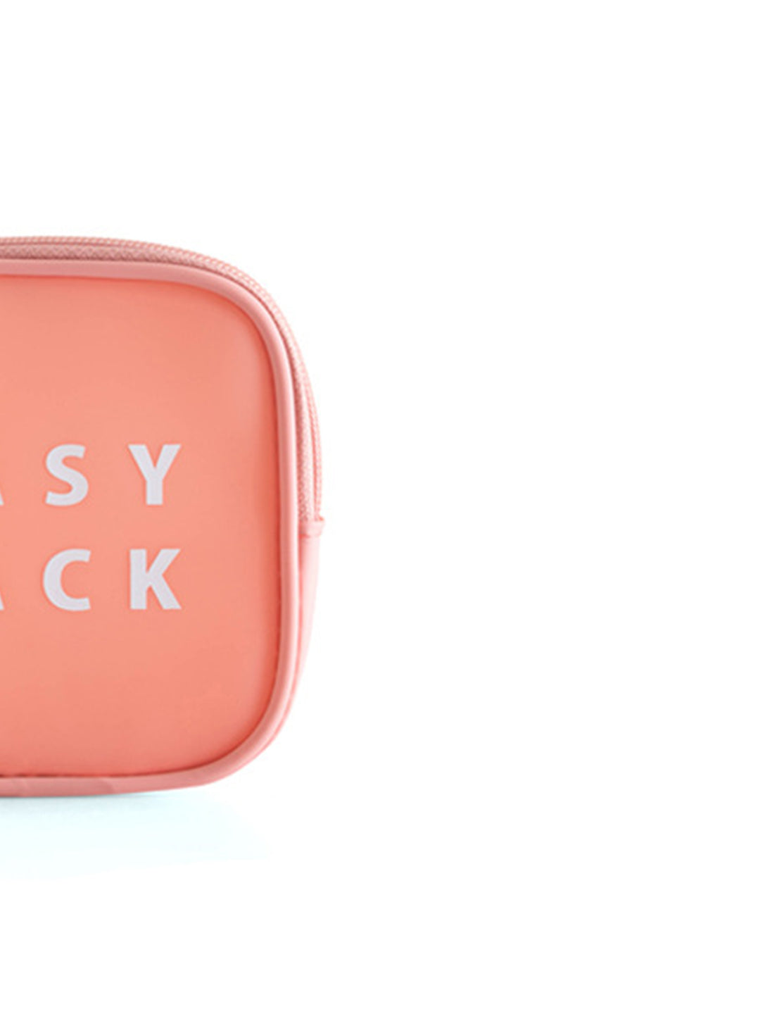 VON CASA Square Plastic Travel Pouch - Easy Pack - Peach