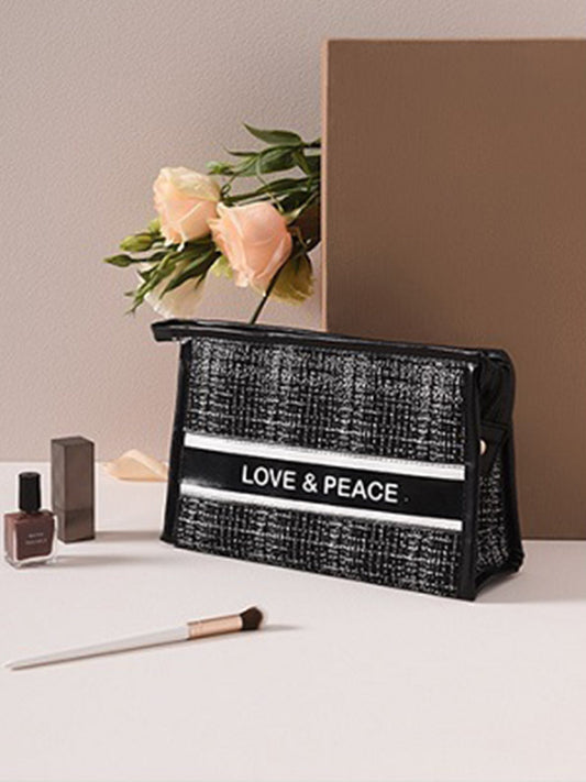 VON CASA Trapezoid Black Multicolorpurpose Travel Pouch - 23X7.2X15.2Cm 