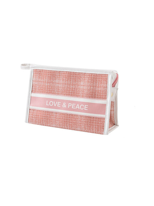 VON CASA Trapezoid Pink Multicolorpurpose Travel Pouch - 23X7.2X15.2Cm