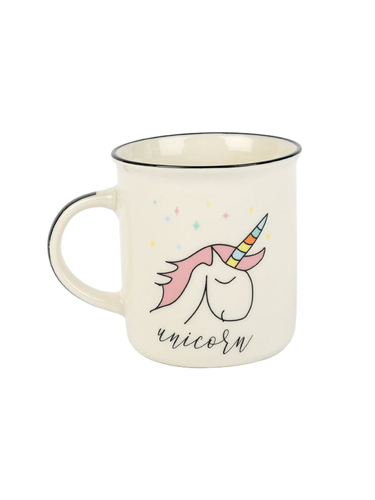 VON CASA 350Ml Kids "Unicorn" Mug - White