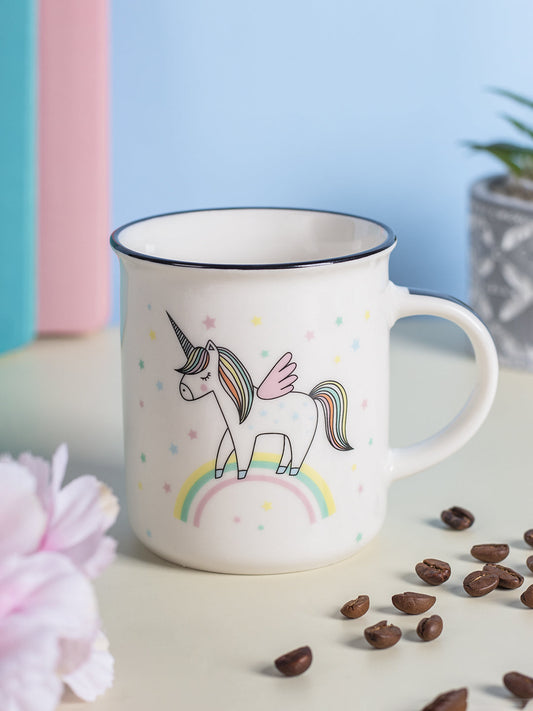 VON CASA 350Ml Kids Unicorn Mug - White