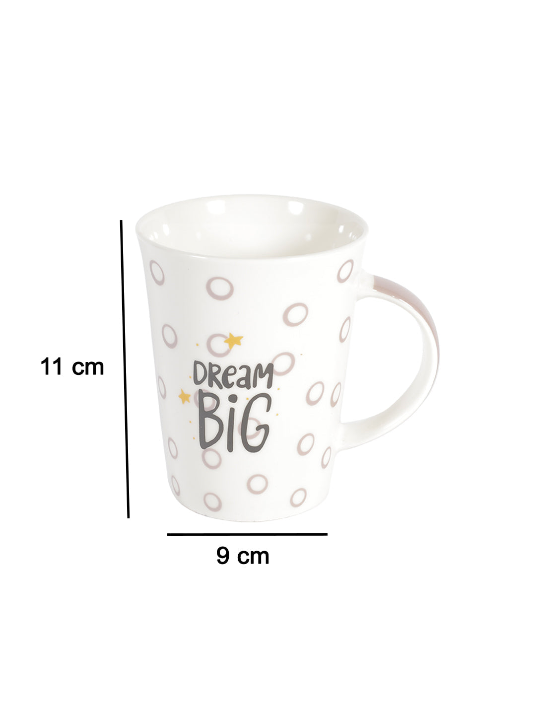 VON CASA 350Ml "dream BIG" Mug - White