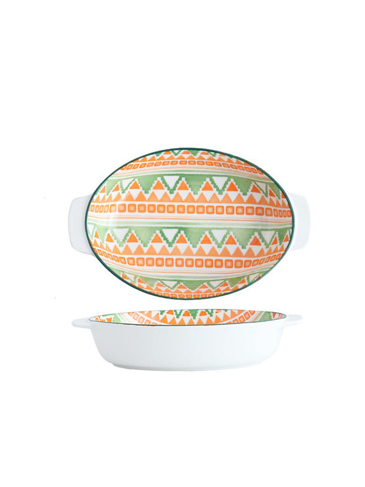 VON CASA Fancy Serving Platters - Orange, 500Ml