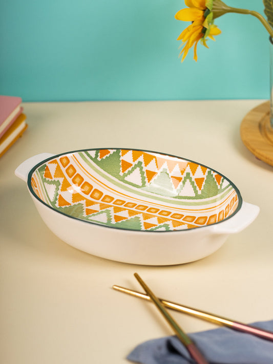 VON CASA Fancy Serving Platters - Orange, 500Ml