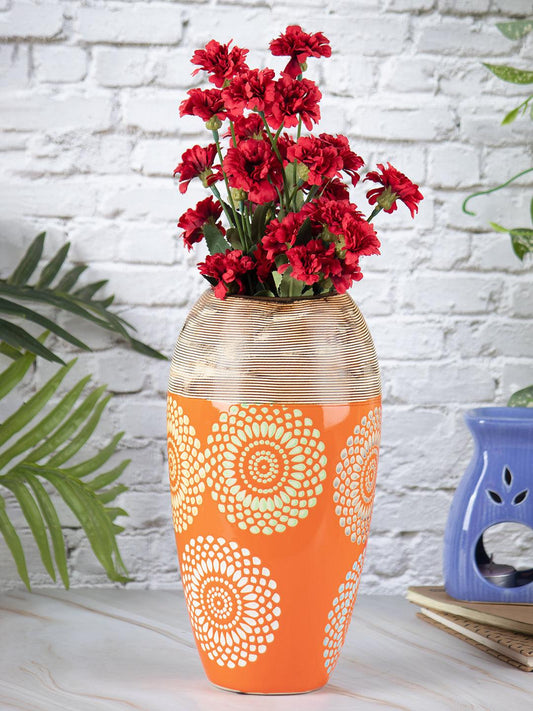 VON CASA Ceramic Multicolor Oval Shaped Vase - VON CASA