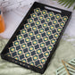 VON CASA Green & Black Rectangular Tray with handle - Von Casa - VON CASA
