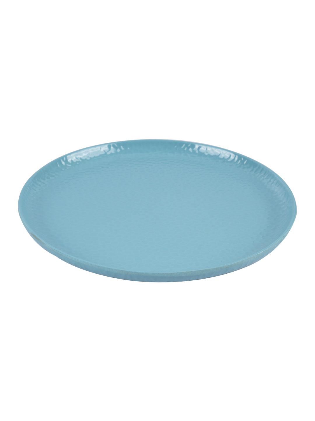 VON CASA Melamine Round Quarter Plate - Set of 6, Turquoise