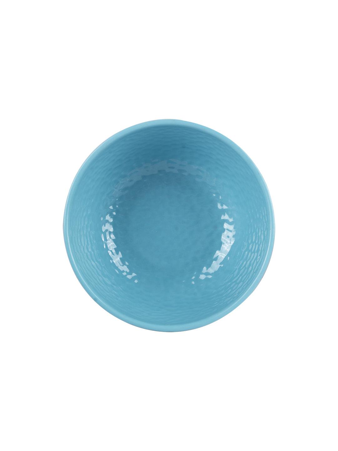 VON CASA Melamine Round Soup Bowl - Set of 6, Turquoise