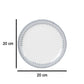 VON CASA Melamine White Round Quarter Plate - Set of 6, White