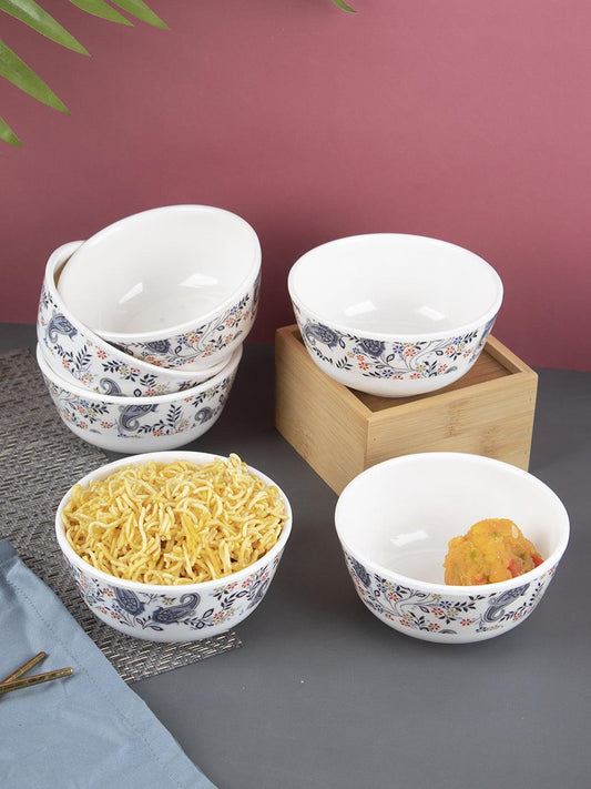 VON CASA Melamine Soup Bowl - Set of 6, White