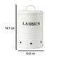 Mild Steel White Cylindrical Lahsun Jar