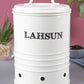 Mild Steel White Cylindrical Lahsun Jar