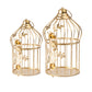 VON CASA Diwali Decoration Item WHITE CAGE T -LITE HOLDER PACK OF 2