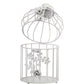 VON CASA Diwali Decoration Item WHITE CAGE T -LITE HOLDER PACK OF 2