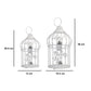 VON CASA Diwali Decoration Item WHITE CAGE T -LITE HOLDER PACK OF 2