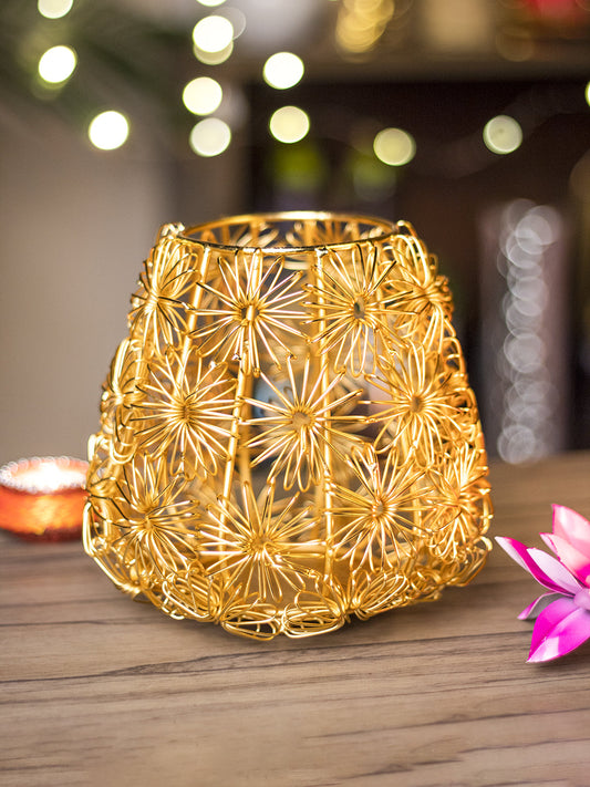 VON CASA Diwali Decoration Item FLOWER T-LITE HOLDER