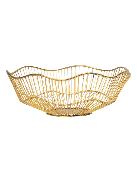 VON CASA Diwali Decoration Item WAVE WIRE BOWL