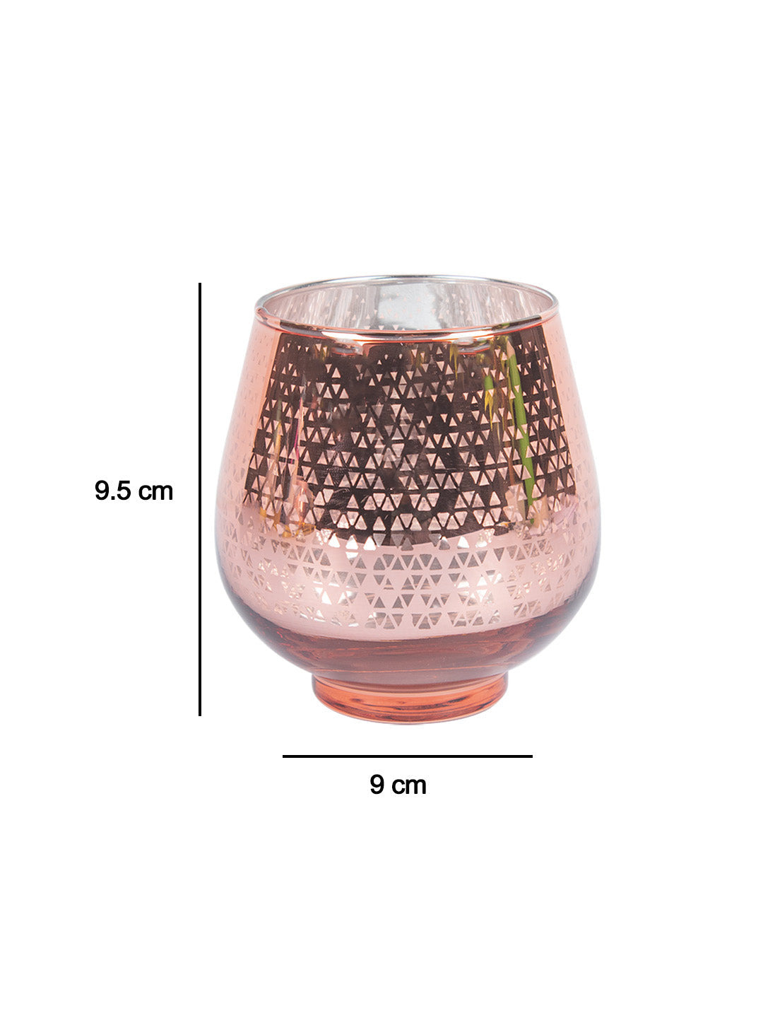 Pink Glass Tealight Candle Holders Pack Of 2 Pcs