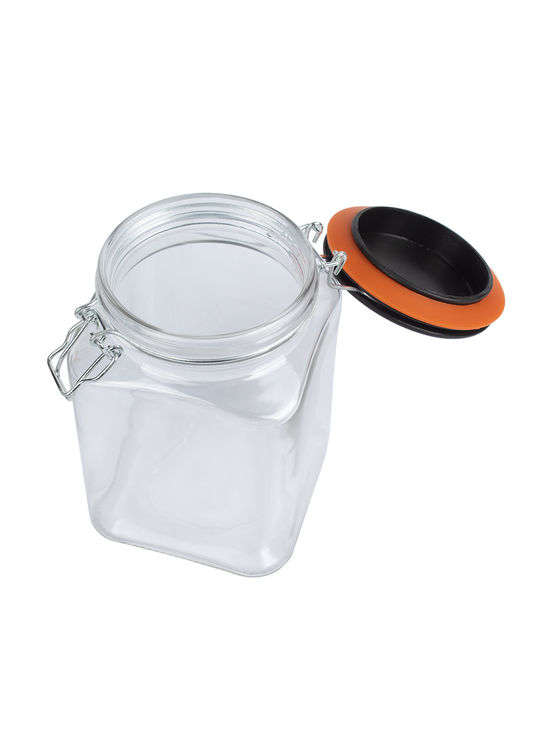 Glass Jar With Airtight Lid Pack Of 2 Pcs - (Each 1200 Ml)
