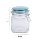 Glass Jar With Skyblue Ceramic Lid Pack Of 2 Pcs - (Each 700 Ml)