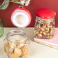 Glass Jar With Red Ceramic Lid Pack Of 2 Pcs - (Each 700 Ml)