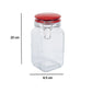Glass Jar With Red Ceramic Lid - 1200 Ml