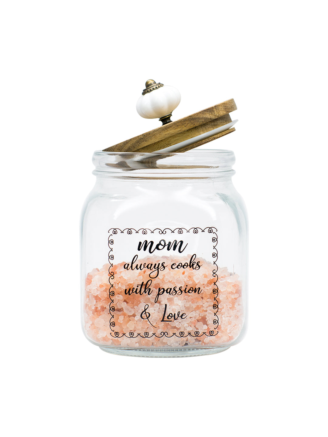 Glass Jar With Wooden Lid - 1000 Ml