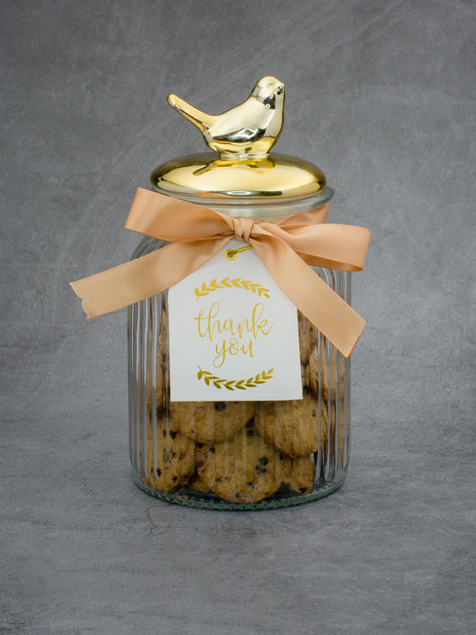 Glass Jar With Bird Lid - 950 Ml