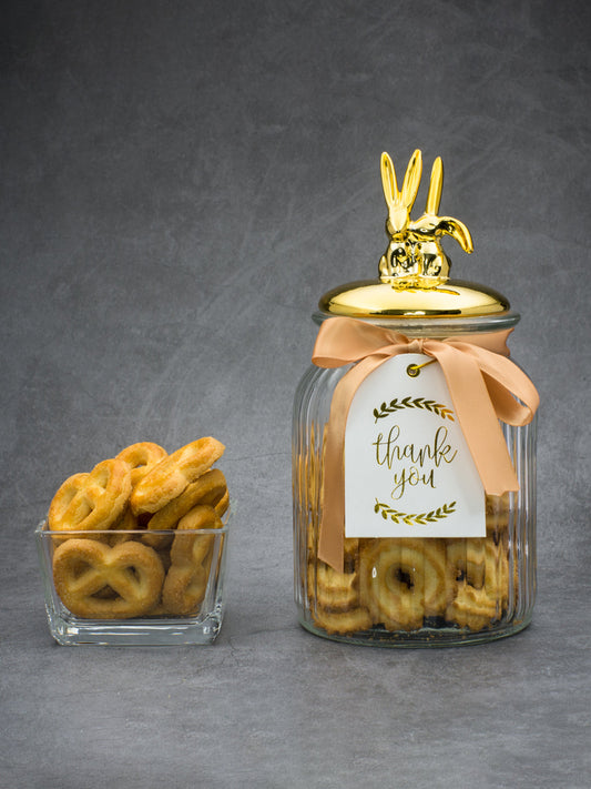 Glass Jar With Rabbit Lid - 950 Ml