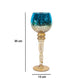 VON CASA Decorative Skyblue Tined Glass Candlestick Holder
