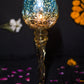 VON CASA Decorative Skyblue Tined Glass Candlestick Holder