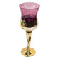 VON CASA Decorative Vintage Purple Tinted Glass Candlestick Holder