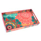 VON CASA Tray with Handle, Traditional Design, Multicolour, MDF