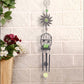 VON CASA Wind Chimes with T-Light Holder, Green, Iron